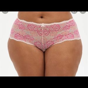 Torrid Pink Black Lace Panty Bundle 2 XL NWTS